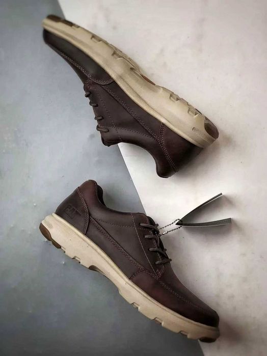 Туфли мужские кожаные CAT Ease, легкие мокасины на лето и осень 39-44