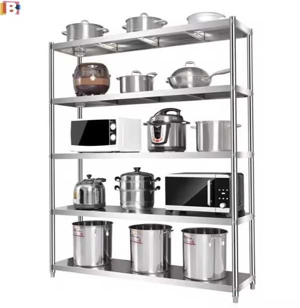 Rastel inox demontabil 4 polite Raft inox cu 4 polite 1200x400x1550 mm