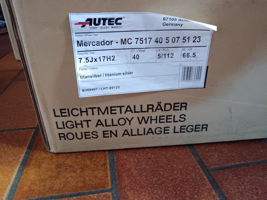 Set 4 jante aliaj noi pe 17 inchi et 40 audi vw Skoda Seat Mercedes MG BMW generație nouă