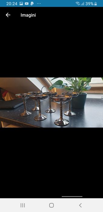 Cupe martini argintat