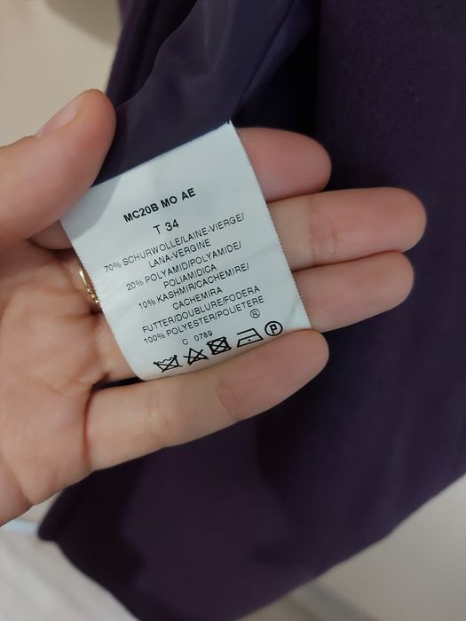 Palton de damă din lână, mărimea 34