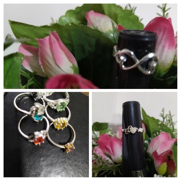 Нежни сребърни /с марка/дамски пръстенчета