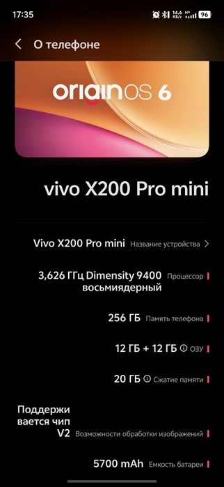 Vivo X200 Pro Mini 12/256