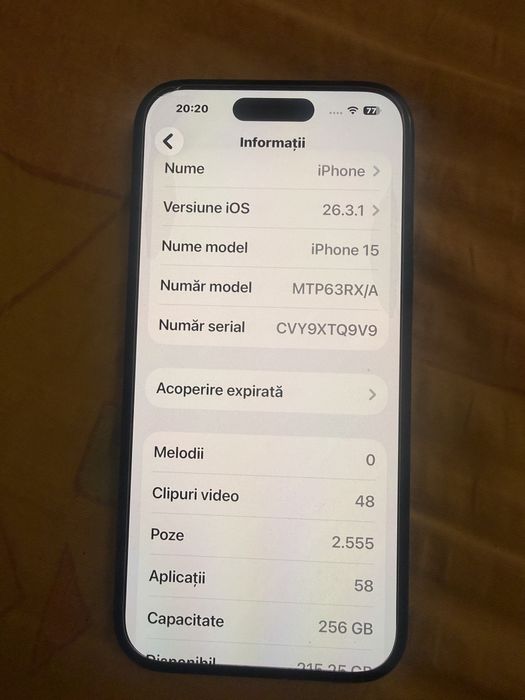 Vănd Iphone 15 nu accept schimb!