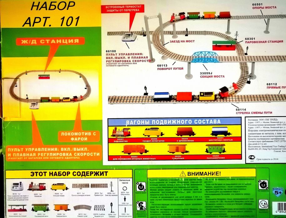Железная дорога коробка документы инструкция