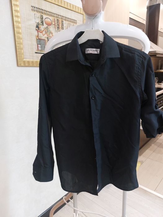 Рубашка черная для девочки