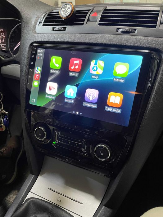 Navigatie Android Skoda Octavia 2 Carplay Android Auto + Camera
