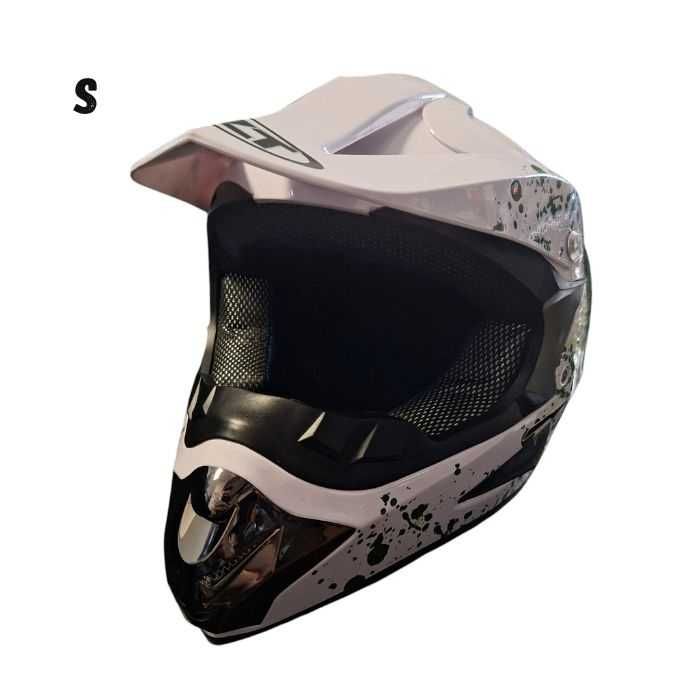 Каска мотор крос Детска White -721319