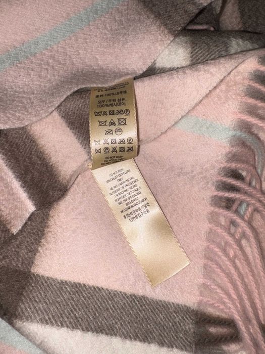 ОРИГИНАЛЕН BURBERRY Ash rose Check кашмирен шал