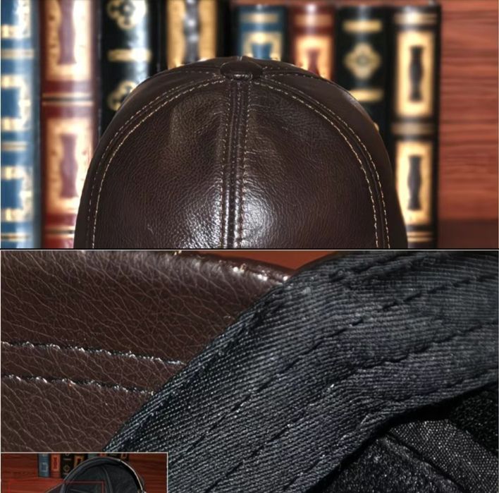 Мужская кепка из 100% натуральной кожи мужской шапка зимний осенний