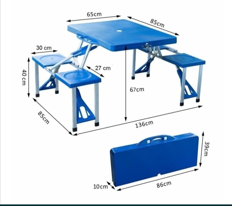 Детска сгъваема маса и столове за къмпинг