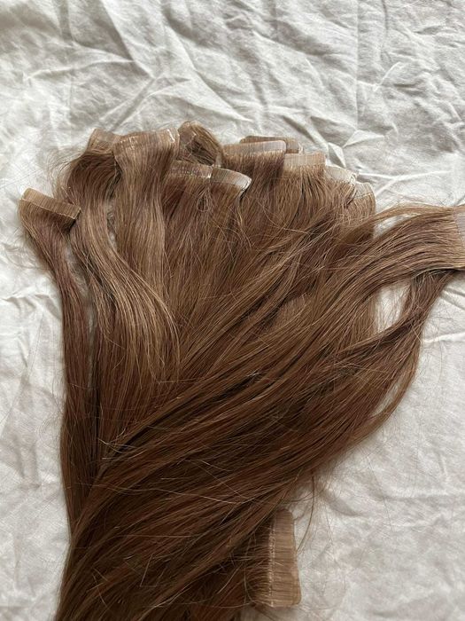 100 % юношеска ,естествена коса на стикери