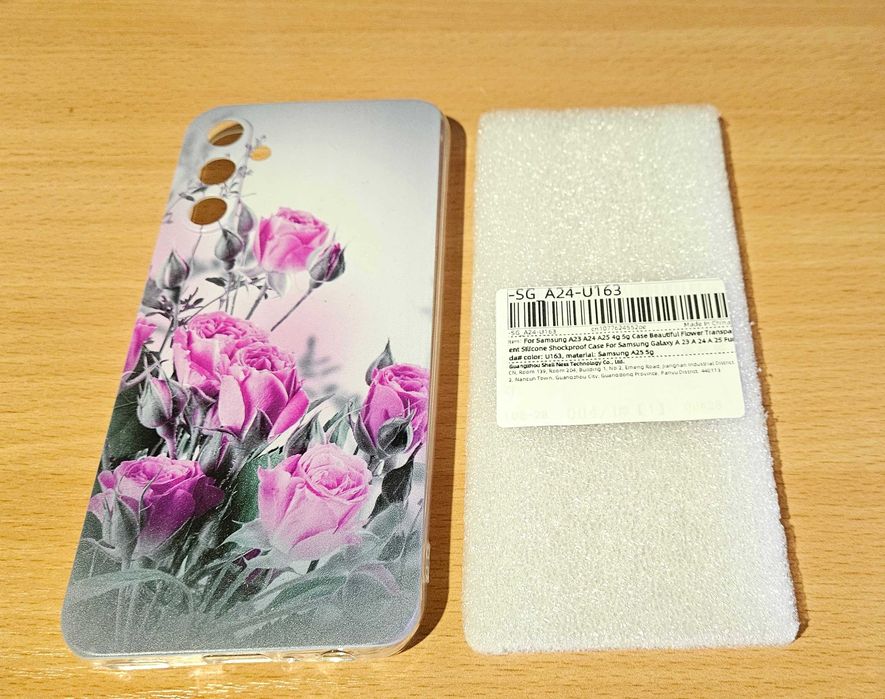 Калъф Красиво цвете прозрачен силикон за Samsung A25 5G