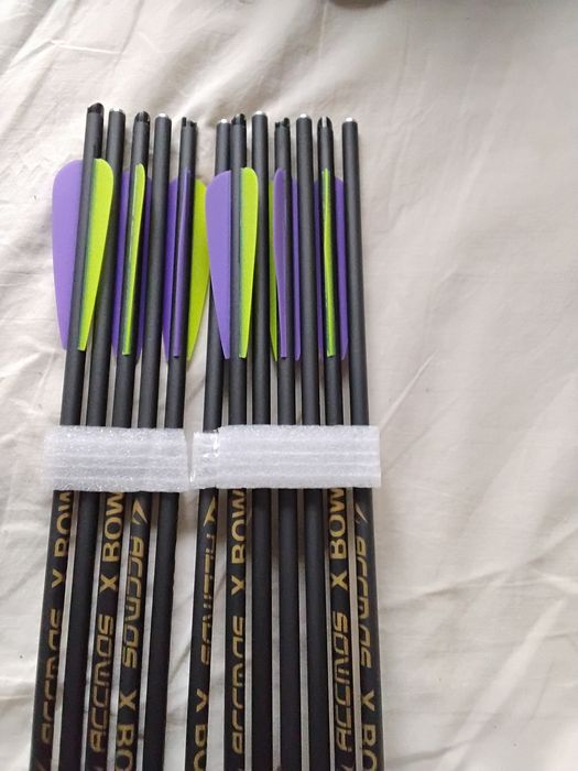 Săgeți pentru arbaletă de 16,18,20,22inch,cu/fara varfuri cu 3lame,noi