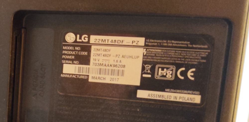 Продавам запазен телевизор монитор LG 22"