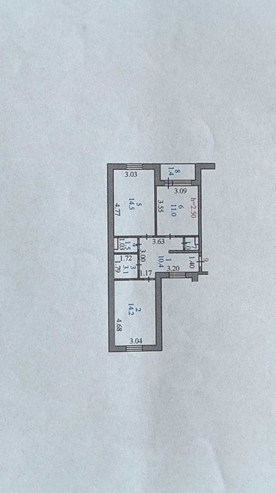 Продам двушку 2018г, 57кв