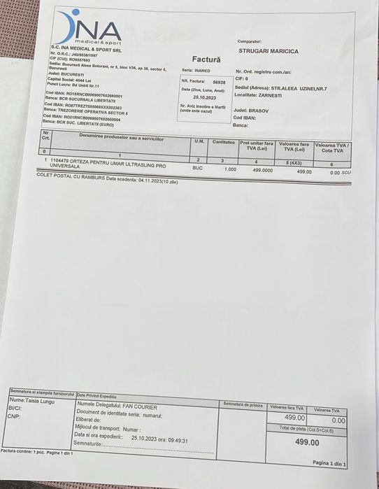 Orteza pentru umar