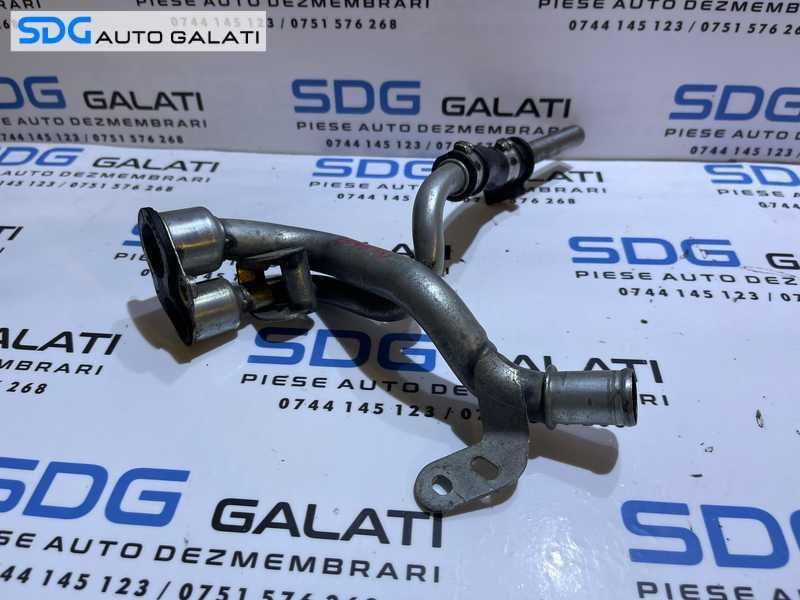 Teava Conducta Furtun Retur Ulei Turbo Turbina Turbosuflanta Peugeot 407 2.7 HDI 2003 - 2010 Cod 4U3Q-6720-CB 4U3Q-6A804-BA