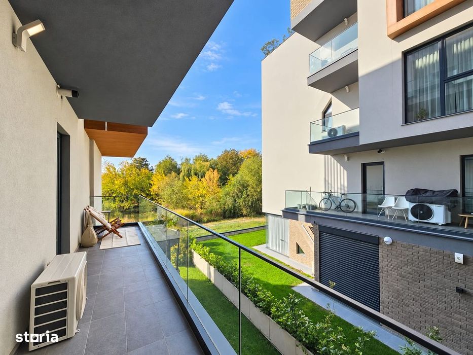 Belair Lake – Pipera Nord | 3 cam vedere lac | 100mp balcon + parcare