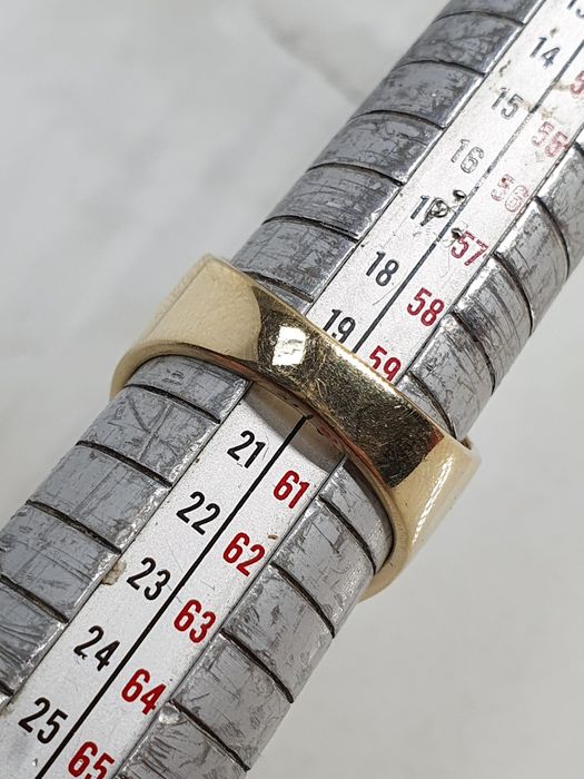 Inel bărbătesc din aur de 14K cu vultur și zirconiu cubic – mărimea 60 – 13,58 g