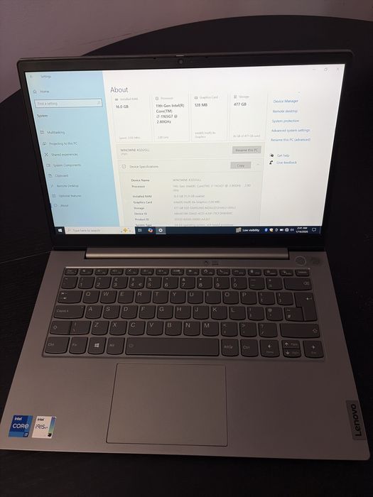 Lenovo ThinkBook , 16Gb ram , 500 Gb , 128 Mb grafic card ,