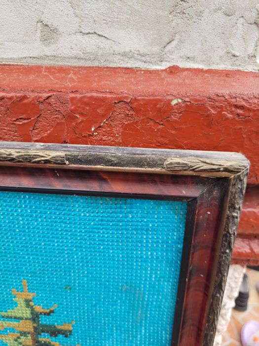 Tablou lucrat manual, 60+ ani vechime