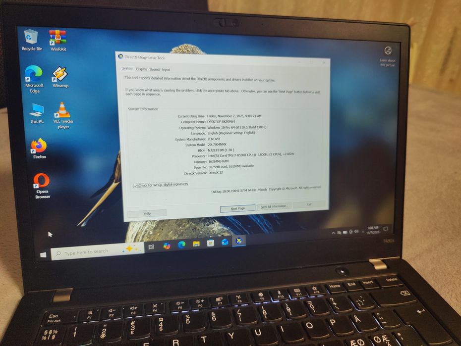 Laptop gaming Lenovo Thinkpad i7 a8a Ram 16Gb ssd video 4Gb Windows 11