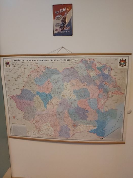 Harta politica a Romaniei si a Rep Moldova