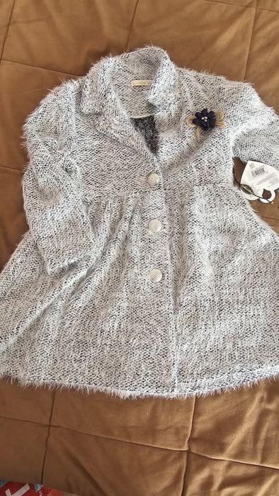 Нова разкошна плътна рокля с палтенце и чантичка