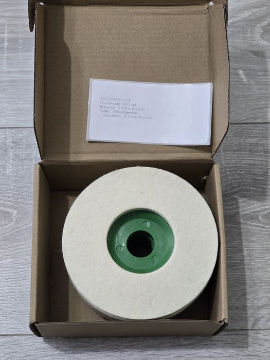 Disc Polizare Lână 125mm – Pachet 5 Bucăți, Orificiu 22mm