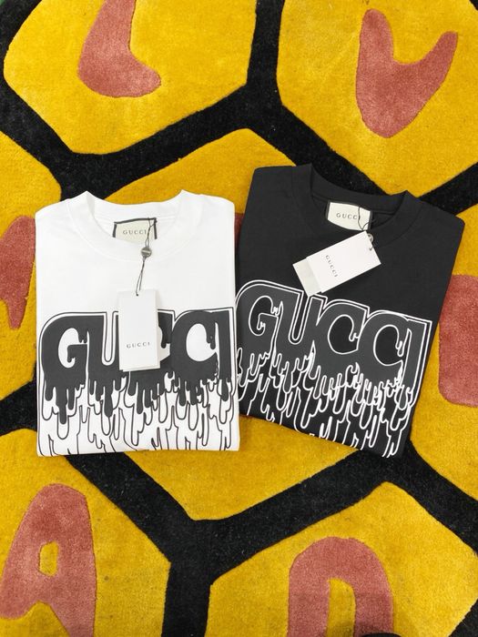Tricou Gucci Dripp Alb si  Negru !