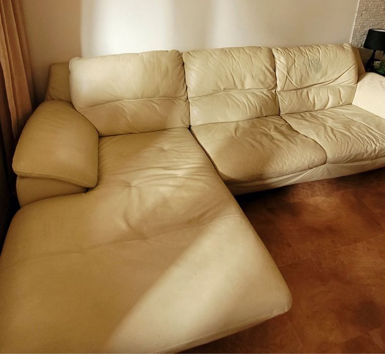 Кожен диван без забележки,естествена кожа