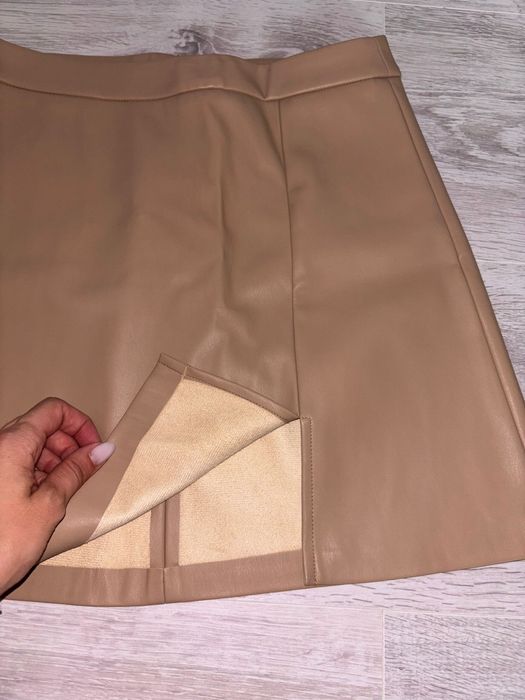 Fusta crem din piele ecologica, marimea 36