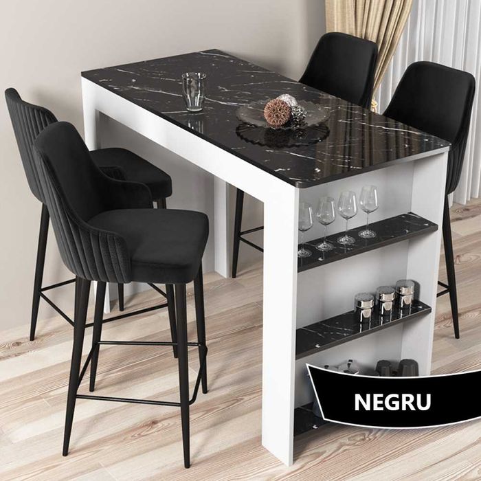Set masa bar cu 4 scaune