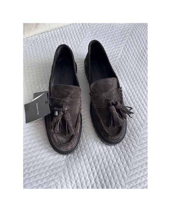 Замшевые лоферы Massimo Dutti