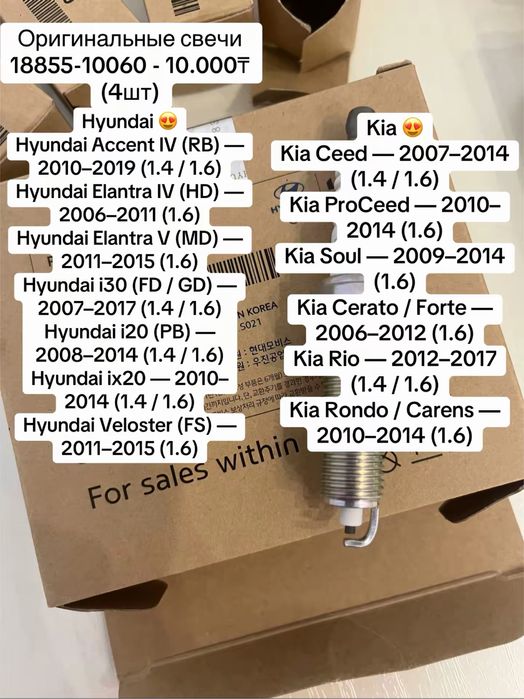 Свечи для зажигания автомобилей