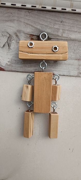 Декоративна лампа за осветление,дървено човече