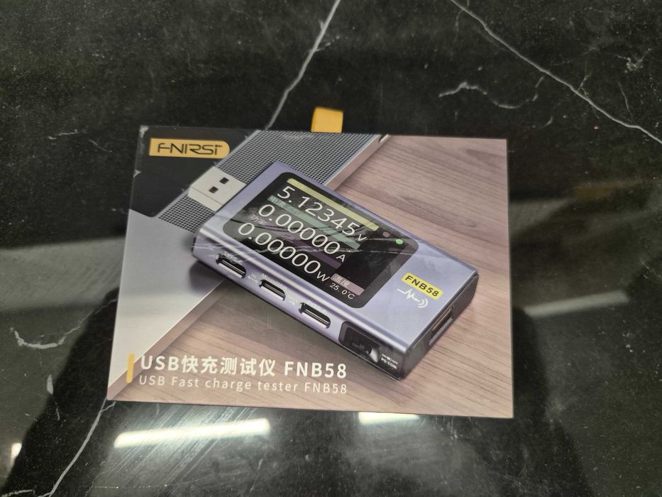 USB тестер FNIRSI FNB58 за измерване на бързо зареждане (PD/QC)