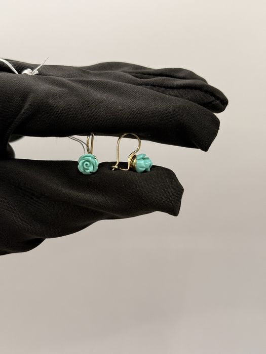 Золотые детские серьги 585 | 1,49 гр
