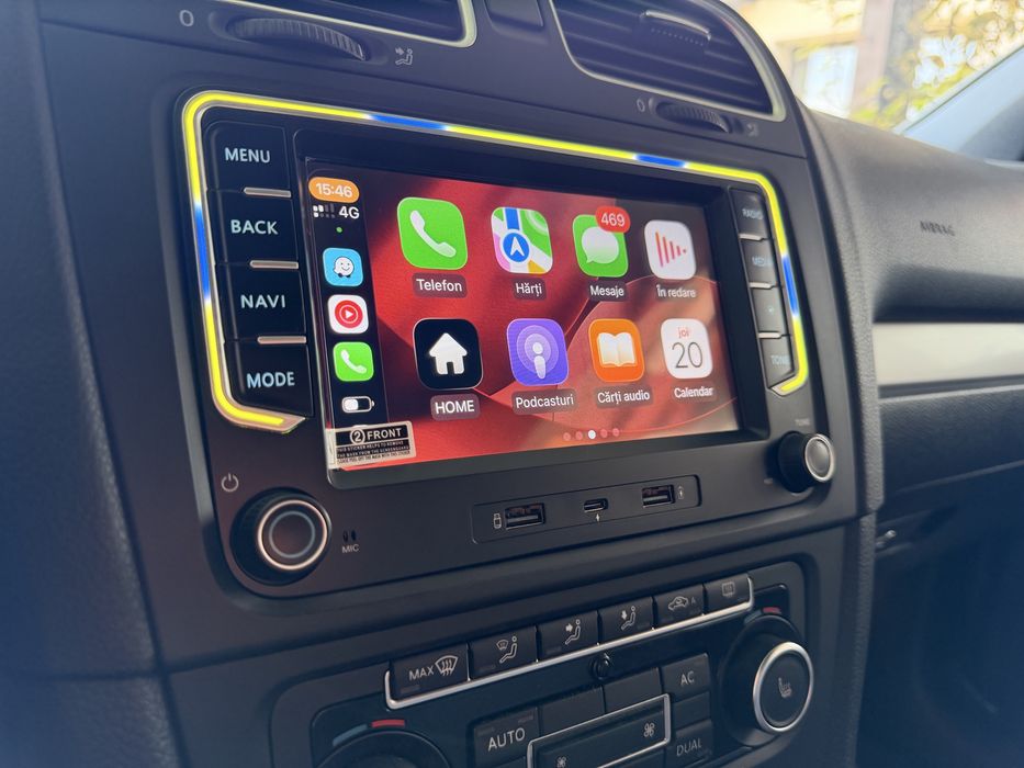 Navigatie cu lumini ambientale VW Sear Skoda - Carplay si Android Auto Wireless