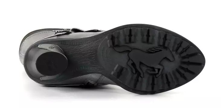 Дамски боти Mustang в сребрист цвят