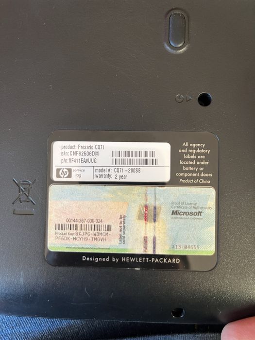 Laptop HP Compaq Presario CQ71 - pentru piese