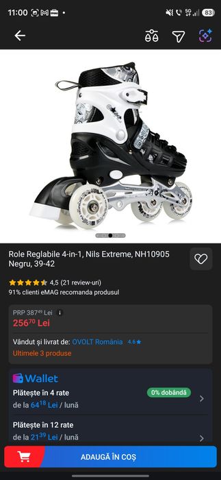 Role 4 in 1 , petine , roler skate clasic tuff 6 7