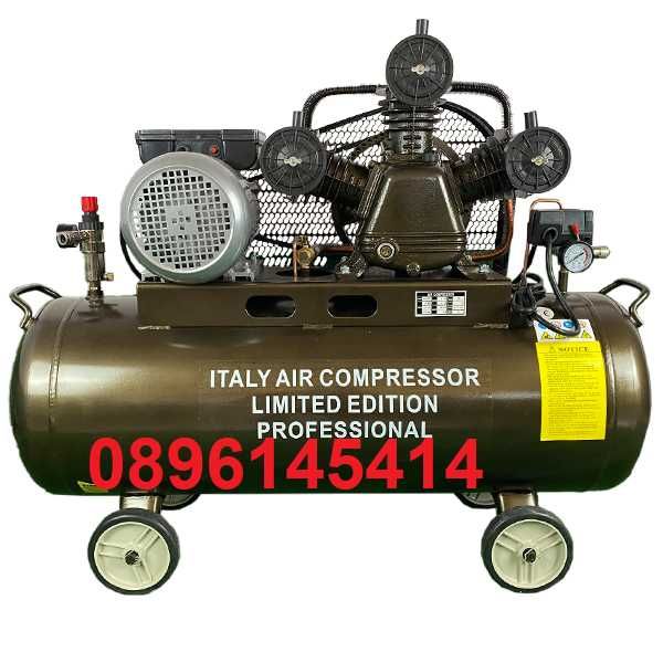 Топ модел - Компресор за въздух 100 литра - (усилен дебит 480 л/мин.)