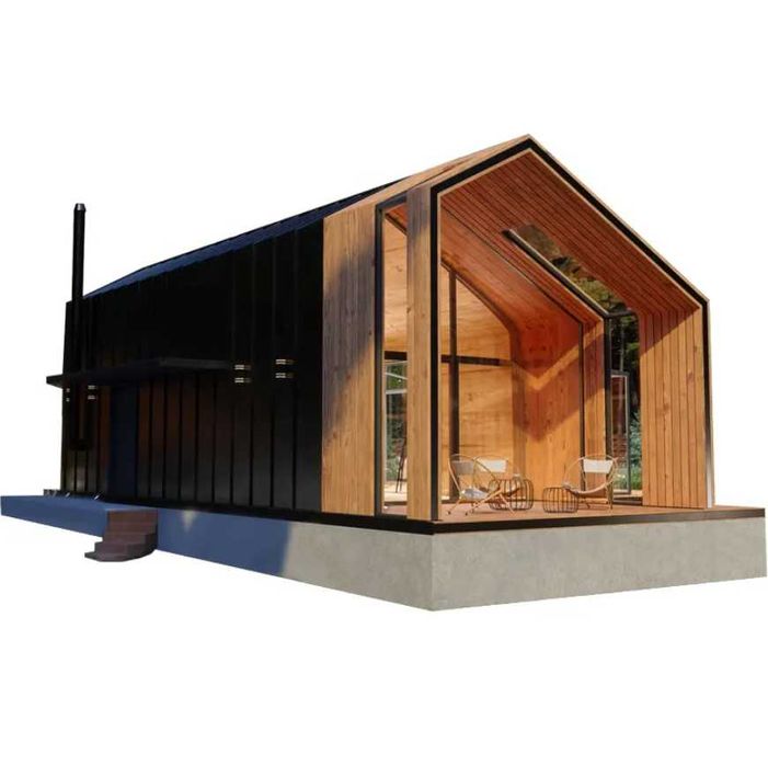 KIT casa moderna pe structura lemn din panouri SIP