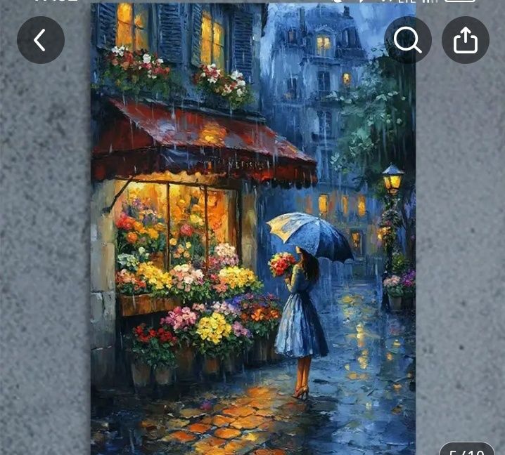 Картина на Ван Гог на кафе на открито през нощта с хора,