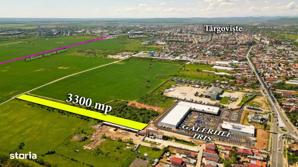 Teren intravilan 3300 mp Târgoviște - Galeriile Iris
