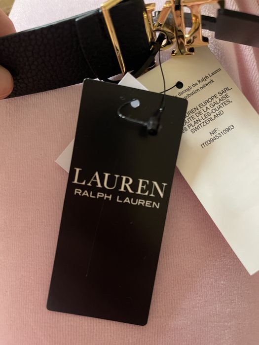 Черен кожен колан RALPH LAUREN