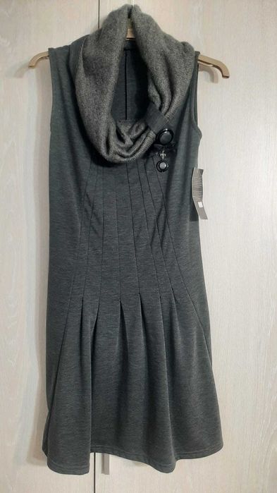 Rochie casual cu guler mare