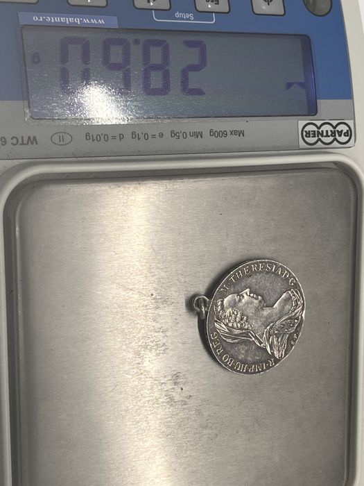 Moneda autentica 1 Taler 1780 Maria Teresia argint (rebatere)